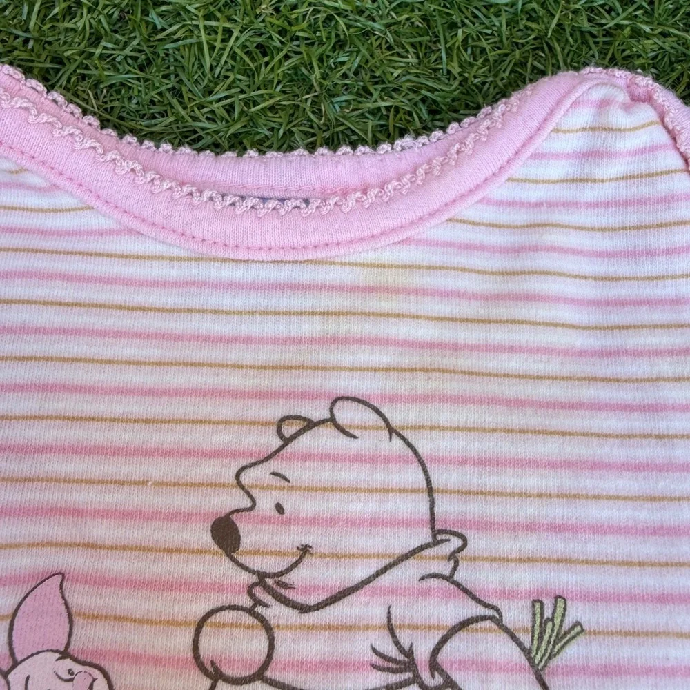 Disney Baby Winnie the Pooh Pink Striped & Tie‎ Dye Bodysuits Size 6 9 Months